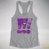 Lesbian Labrys Pride Grunge Exclamation Points Racerback Tank - Heather Grey